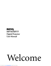Benq MP776 - XGA DLP Projector User Manual