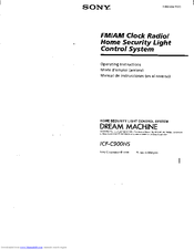 Sony Dream Machine ICF-C900HS Operating Instructions Manual