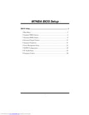 Biostar M7NBA Bios Setup Manual
