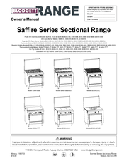 Blodgett Saffire B36A-GGG Owner's Manual