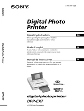 Sony Digital Photo Printer DPP-EX7 Operating Instructions Manual