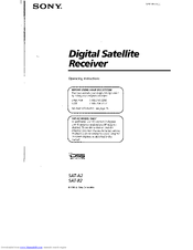 Sony SAT-B2 - Digital Satellite System Operating Instructions Manual