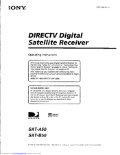 Sony SAT-B50 - Digital Satellite System Operating Instructions Manual