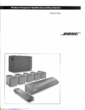 Bose Companion Surround Sound Owner's Manual
