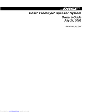 Bose Freestyle Speaker System Owner's Manual