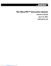 Bose Wave/PC Owner's Manual