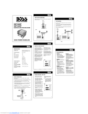 Boss Audio Systems SBP12AMP Reference Manual