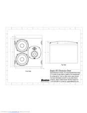 Boston Acoustics BT2 Dimension Sheet