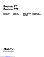 Boston Acoustics BT2 User Manual