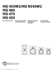 Boston Acoustics HSi 455W2 Installation Instructions Manual