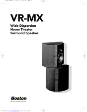 Boston Acoustics VR-MX User Manual