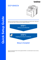 Brother 9040CN - DCP Color Laser Quick Setup Manual