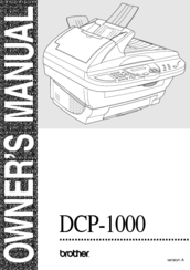 Brother DCP-1000 Owner's Manual