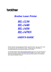 Brother 1470N - HL B/W Laser Printer User Manual