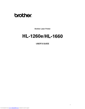 Brother 1660e - B/W Laser Printer User Manual