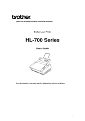 Brother HL-730DX User Manual