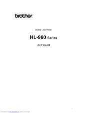 Brother HL-960 Series User Manual