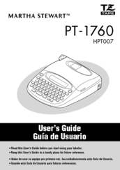 Brother Martha Stewart PT-1760 User Manual