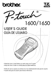 Brother P-touch 1650 User Manual