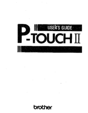 Brother P-touch II User Manual