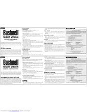Bushnell Night Vision 26-2036 Instruction Manual