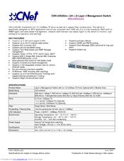 Cnet CSH-24X2G Specifications