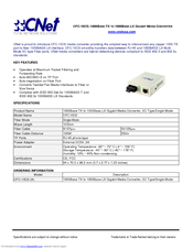CNet CFC-10CS Specifications