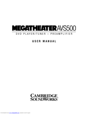 Cambridge Soundworks MegaTheater AVS500 User Manual