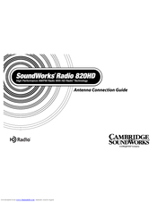 Cambridge Soundworks SoundWorks Radio 820HD Connection Manual