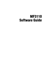 Canon MF3110 - ImageCLASS Laser Multifunction Software Manual
