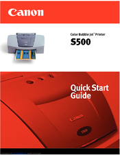 Canon Color Bubble Jet S500 Quick Start Manual