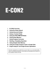 Casio E-CON2 Use Manual