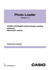 Casio Photo Loader 1.1 Instruction Manual
