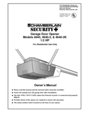 Chamberlain Security+ 4640-2 Owner's Manual