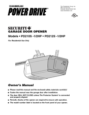 Chamberlain Power Drive Security+ PD210S Owner's Manual