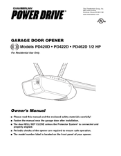 Chamberlain Power Drive PD420D Owner's Manual