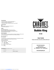 Chauvet Bubble King B-550 User Manual