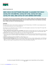 Cisco Catalyst 3750G-24PS Product Support Bulletin
