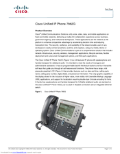 Cisco CP-7962G Datasheet