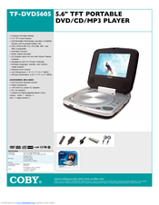 Coby TF-DVD5605 Specifications