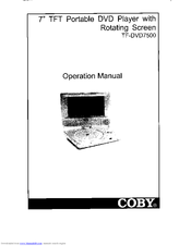Coby TF-DVD7500 Operation Manual