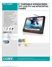 Coby TF-TV891 Specifications
