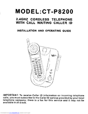 Coby CT-P8200 User Manual