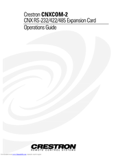 Crestron CNXCOM-2 Operation Manual