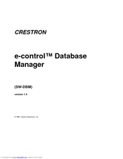 Crestron SW-DBM User Manual