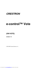 Crestron SW-VOTE User Manual