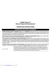 CrimeStopper RS-800.III Operating Instructions