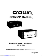 Crown Power Line Four Service Manual