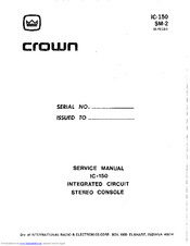 Crown IC-150 Service Manual