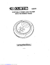 Curtis CD255 Instruction Manual